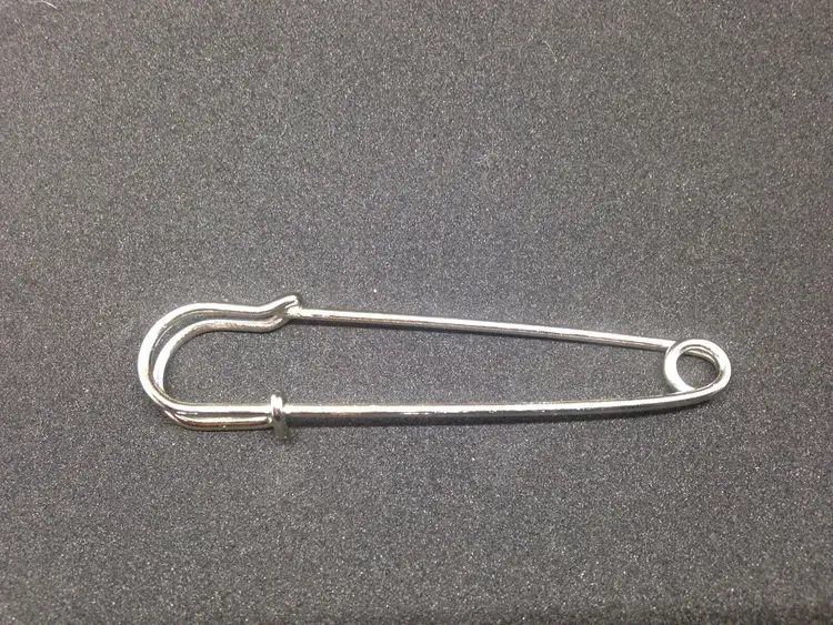 Large Silver Tone Stock Tie Pin Horse Show Fox Hunting Eventing Dressage