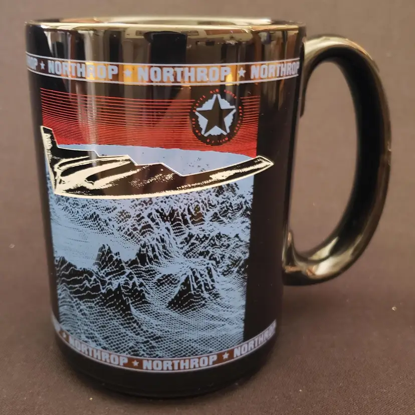 Northrop B2 Stealth First Flight Coffee Mug Cup Black 17 July 1989 Ceramic