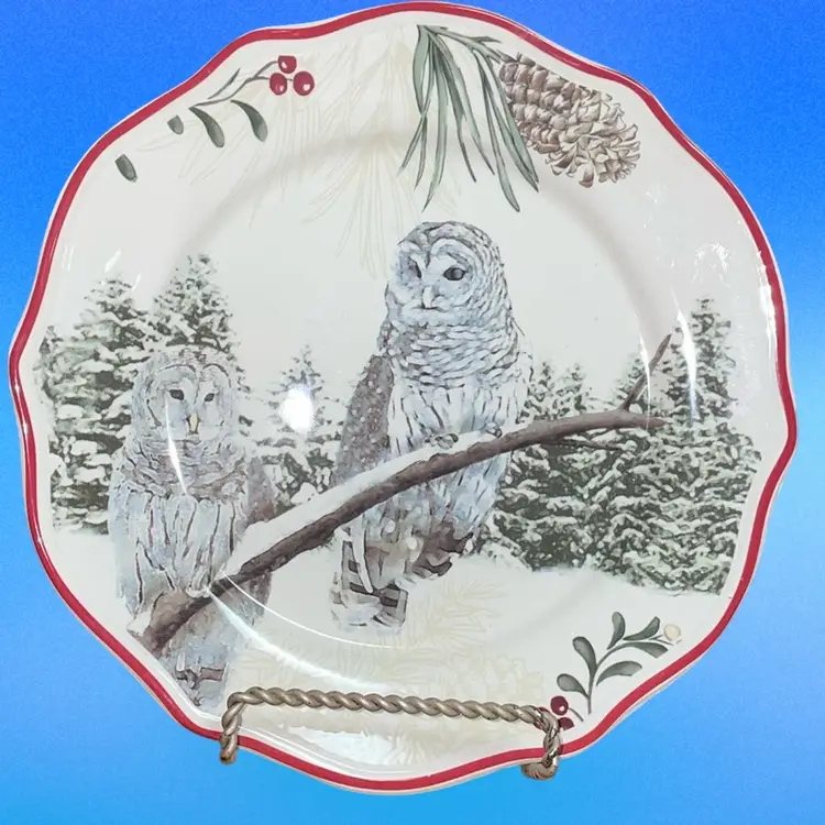 Better Homes And Gardens Winter Owl Plate