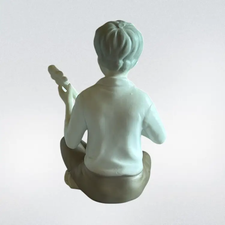 Vintage Figurine Boy Playing Mandolin