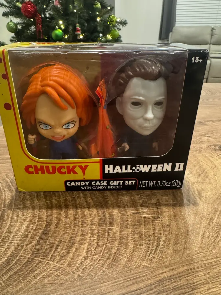NEW Chucky & Halloween II Michael Myers Candy Case Gift Set with Candy Inside