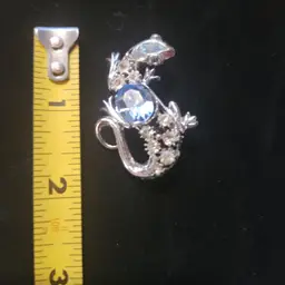 Vintage rhinestone lizard pin Brooch