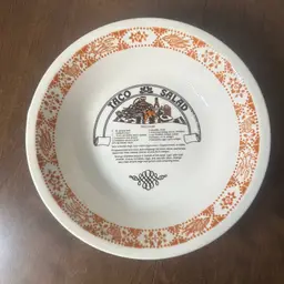Vintage 1983 Taco SALAD Recipe SERVING BOWL Garden Classic ROYAL CHINA USA