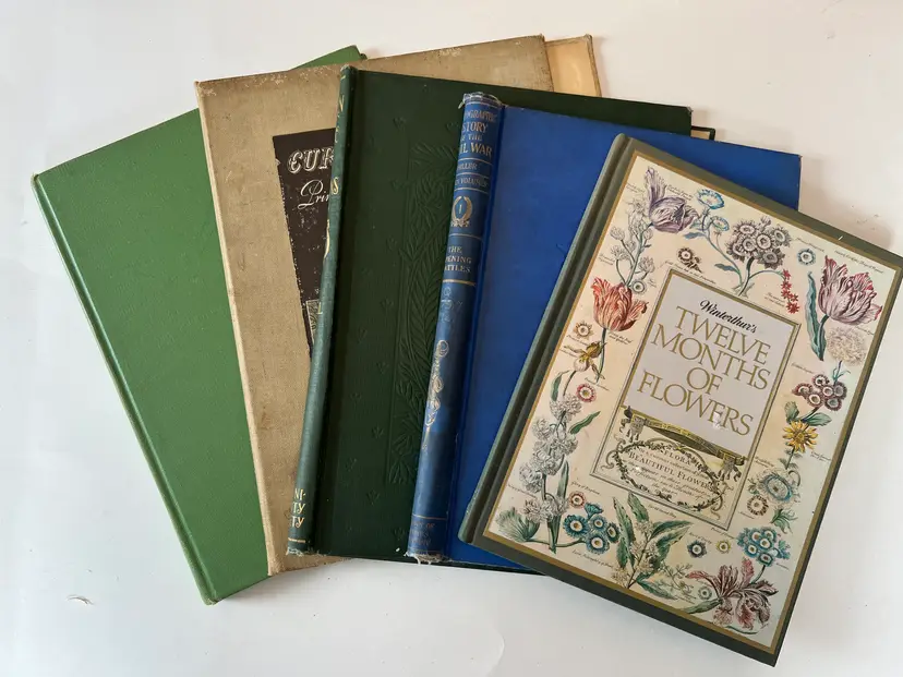 5 HUGE Antique Book Covers. Vintage/ Old Book-Boards. Smashbook, Crafts, Notebook, Upcycle, Scrapbook, Journal, Supply. Bulk