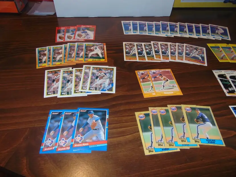 nolan ryan-hof-mlb baseball 57 trading card lot-astros-rangers-look!exmt