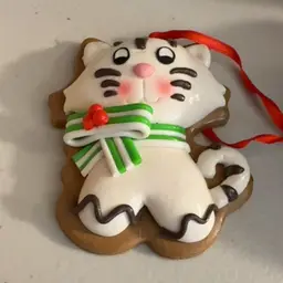 Clay Kitty Ornament