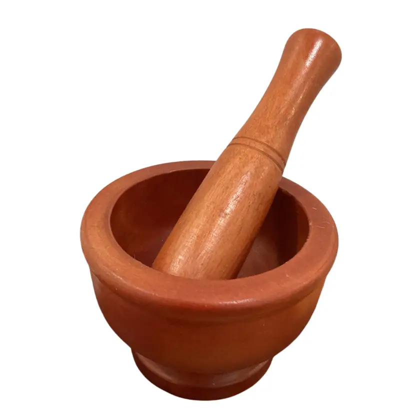 🎉Large Wooden Mortar & Pestle Set