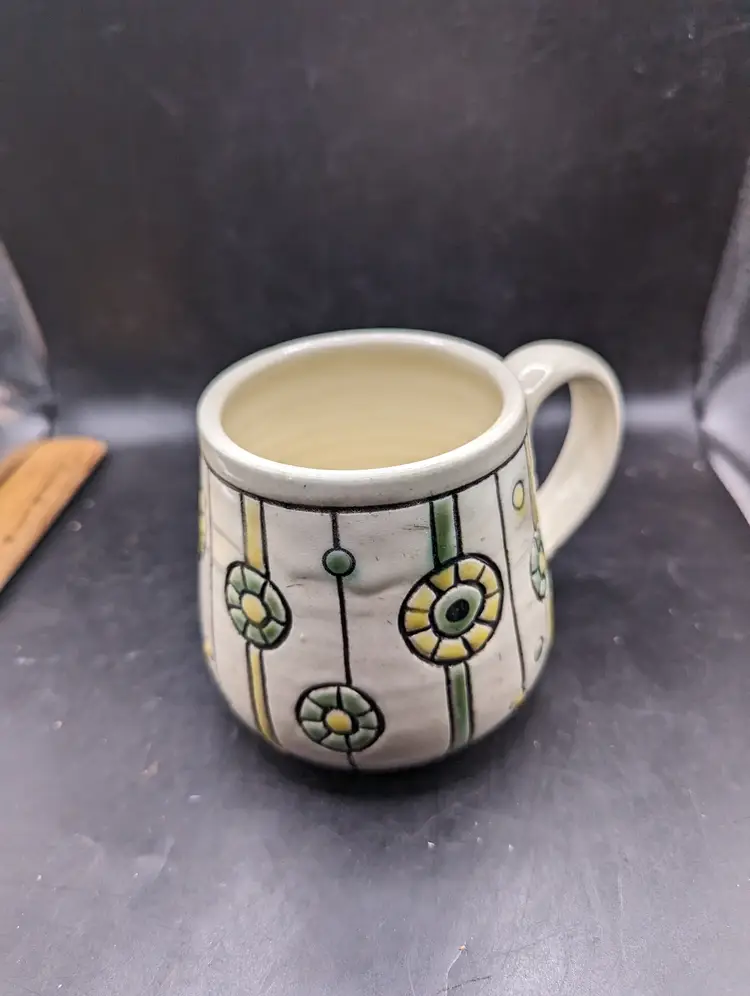 Ferwerda Art Pottery Mug Art Deco Geometric Design