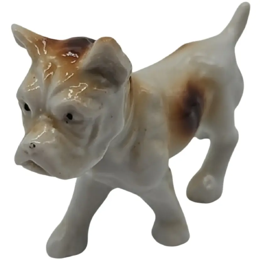 Boxer dog figurine ceramic