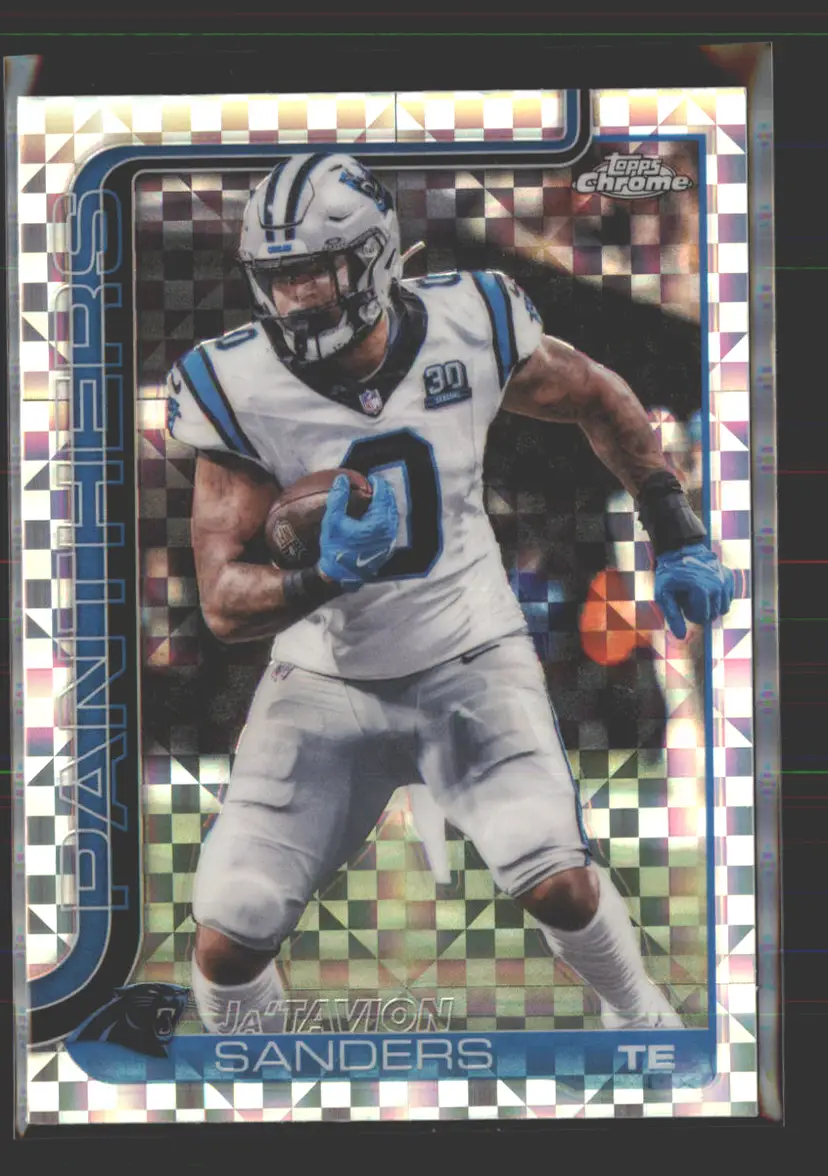 Ja'Tavion Sanders 2025 Topps Chrome X-Fractor #45 - (142) - Carolina Panthers