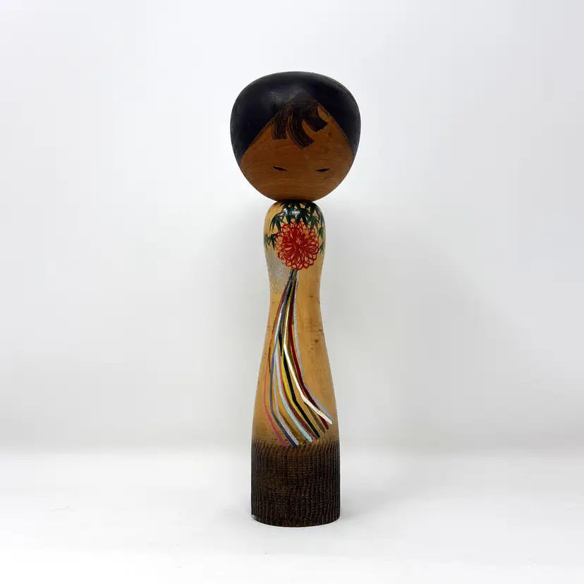 Sosaku Kokeshi Doll Signed By Daigo - Vintage Japanese Wooden Art Figure (0033-26)