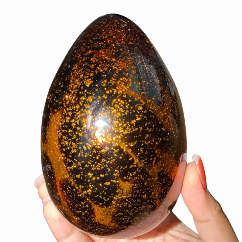 Large Made in Italy Glass Egg Paperweight