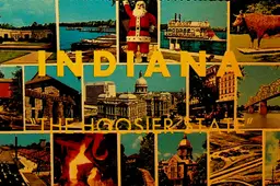 Indiana The Hoosier State Unused Postcard
