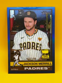 2024 Heritage High Number Jackson Merrill Blue Chrome/150