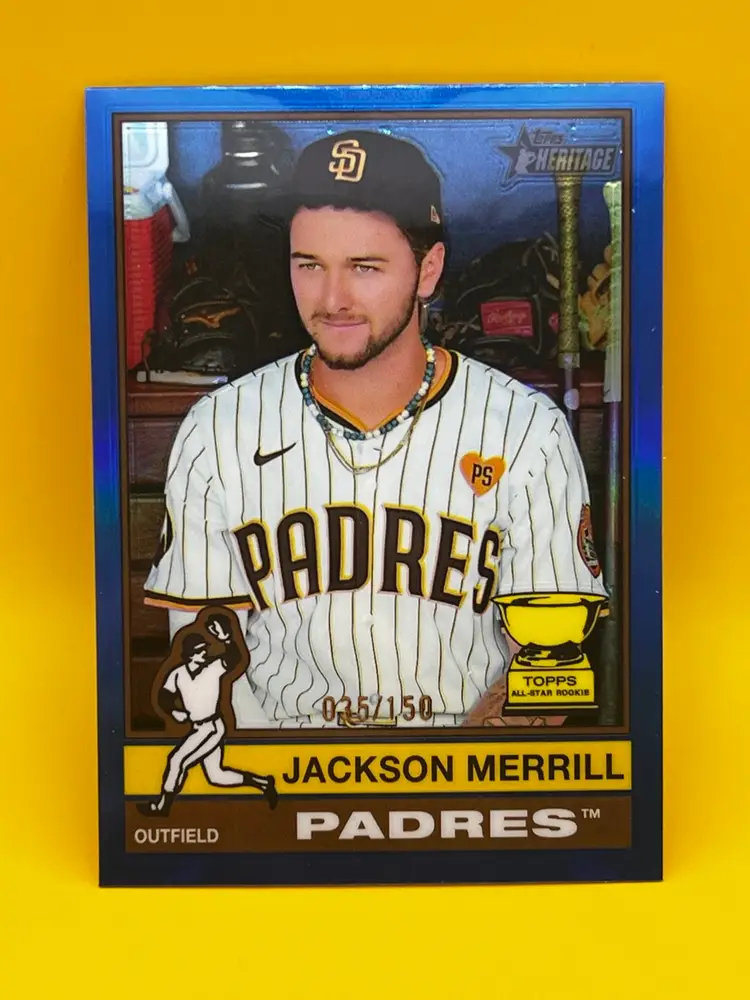 2024 Heritage High Number Jackson Merrill Blue Chrome/150