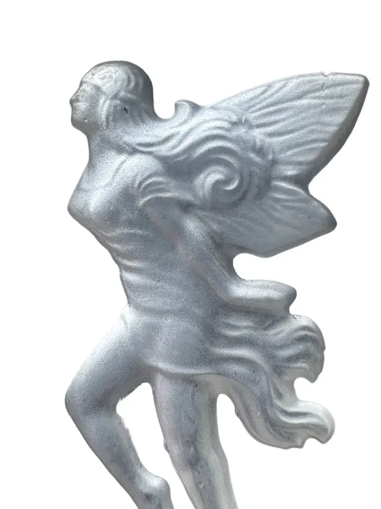 Vintage Art Nouveau Reverse Incised Glass Fairy Intaglio Hat Pin