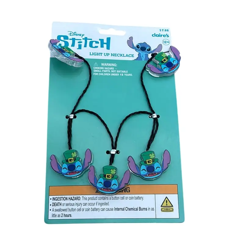 Stitch Saint Patrick’s Day Light Up Necklace