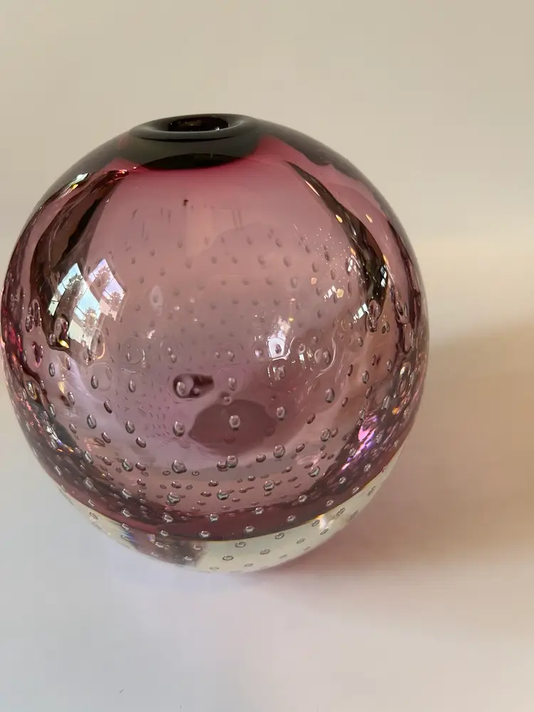 A Jablonski Signed, Paperweight Bud Vase