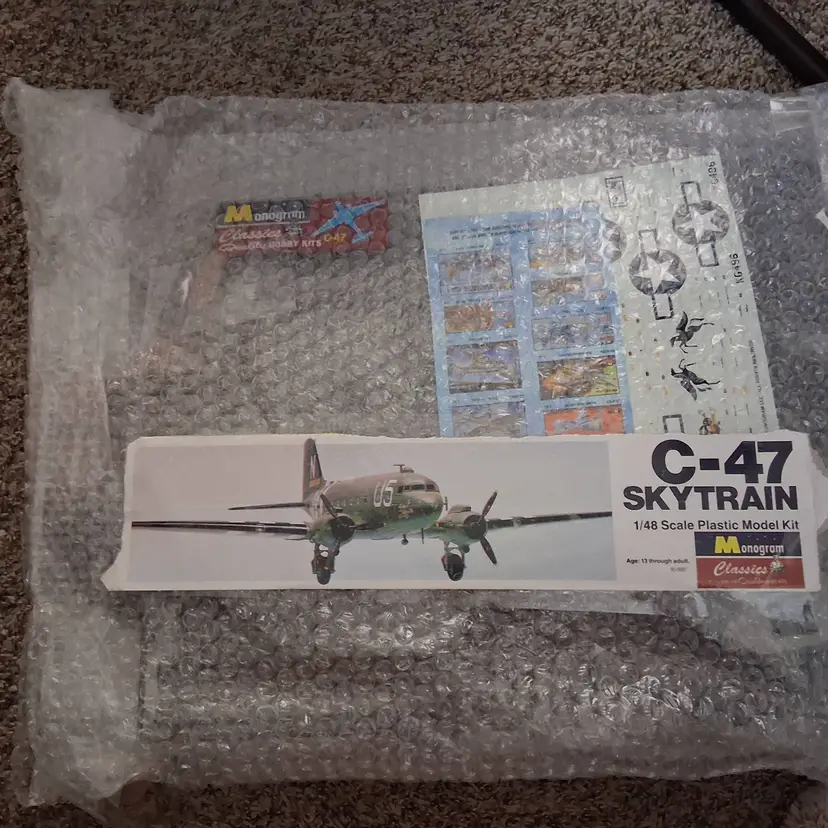 C-47 Skytrain 1/48 Scale Plastic Model Kit by Monogram