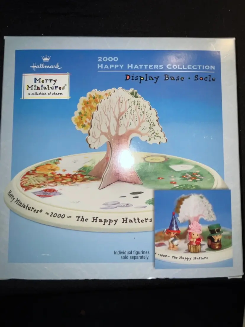 Hallmark Merry Miniatures Display Base - Happy Hatters Collection