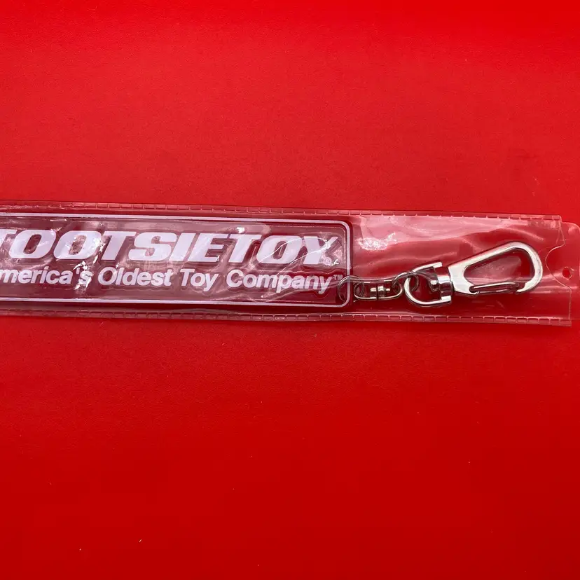 TootsieToy America's Oldest Toy Company Red Metal Keychain - Y2K New Old Stock