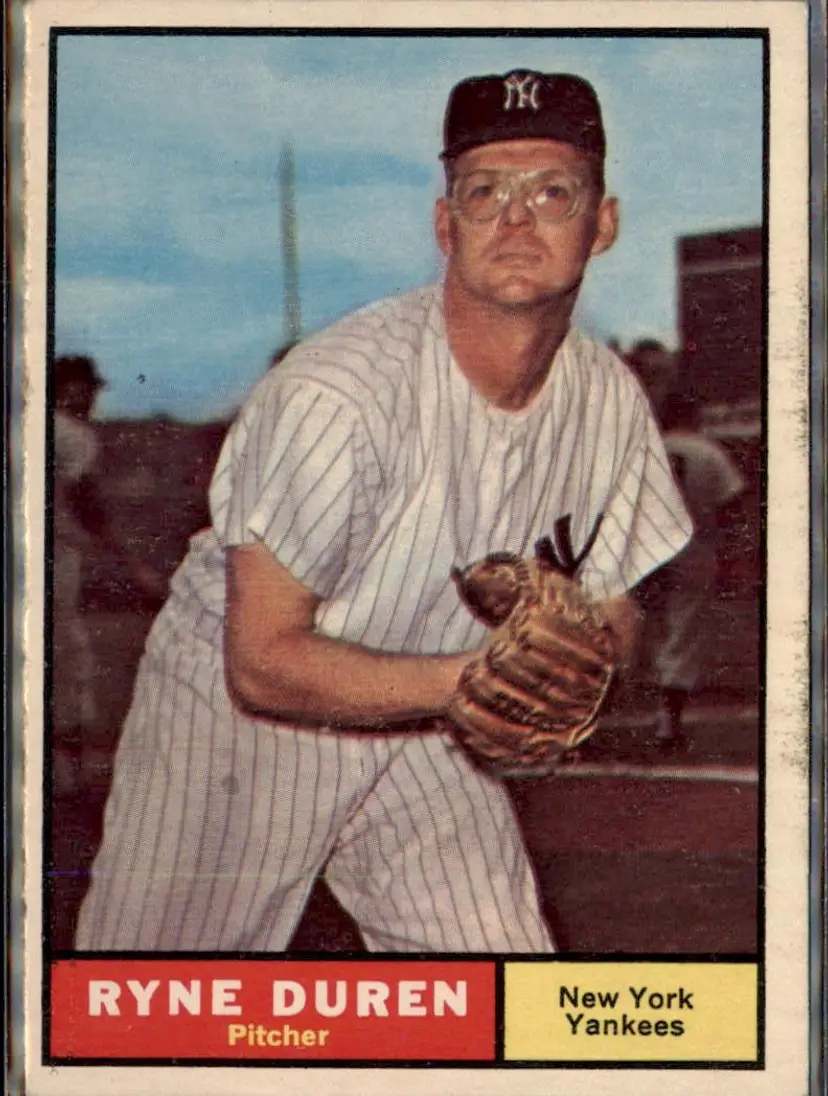 1961 Topps #356 Ryne Duren - ( ) - New York Yankees