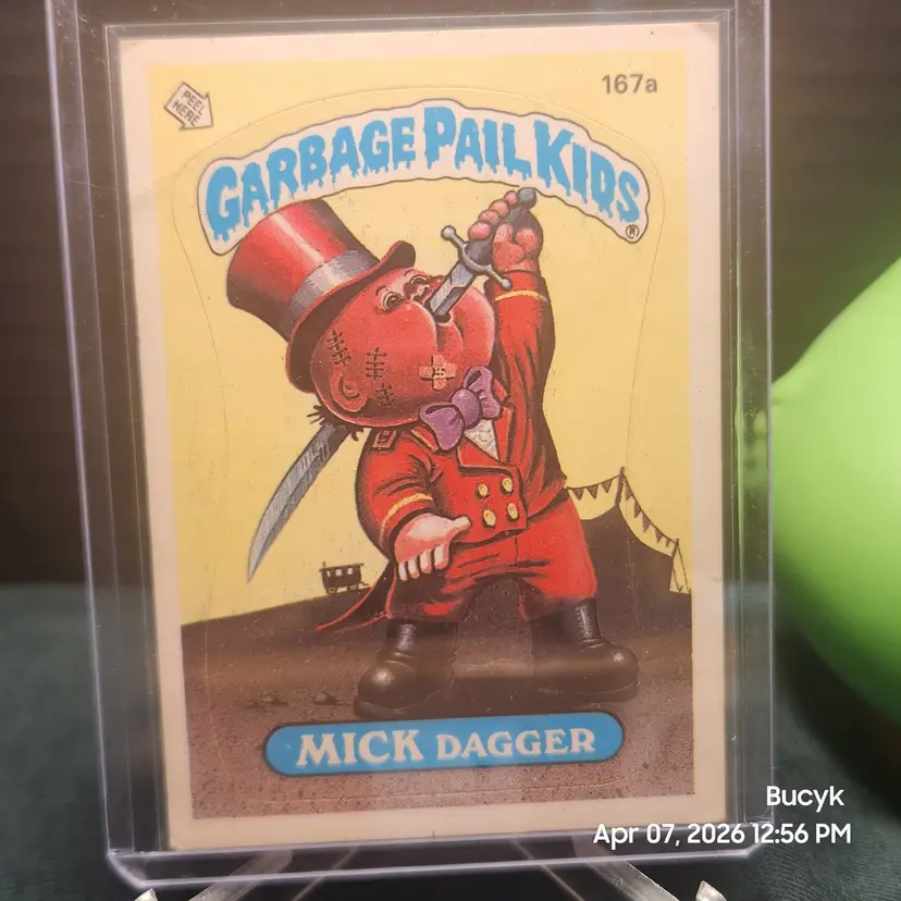 1986 Garbage Pail Kids - MICK Dagger #167a