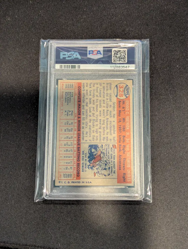 1957 Topps #328 Brooks Robinson RC Rookie PSA 5 - Baltimore Orioles