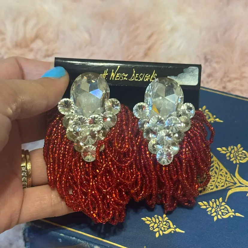 Vintage H Weisz Clip On Earrings