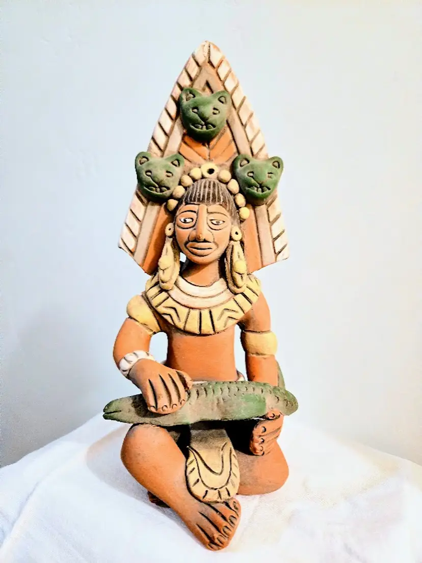 Pre-Columbian Style Mayan/Aztec God Statue