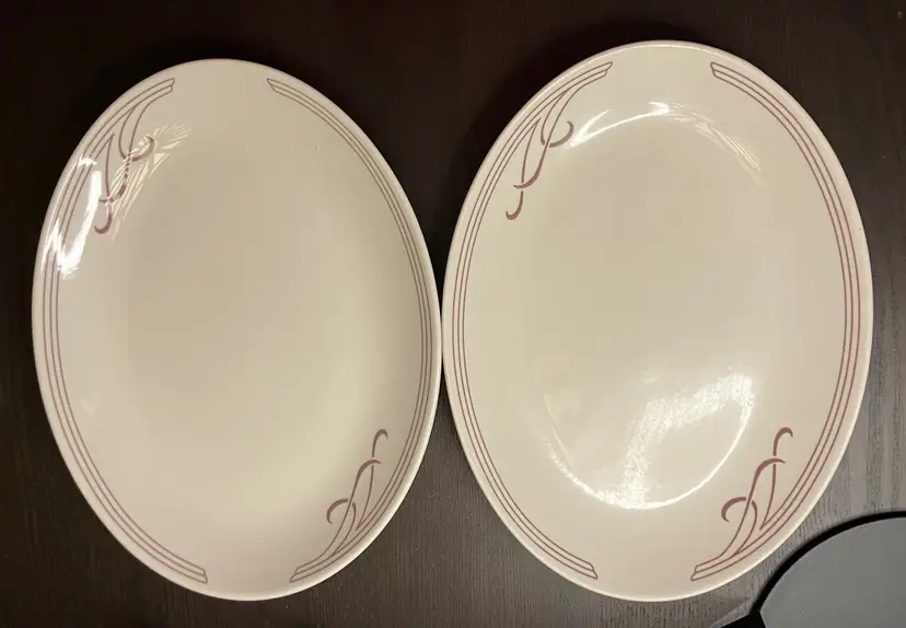 2 VTG Homer Laughlin Best China Ceramic Oval Platters