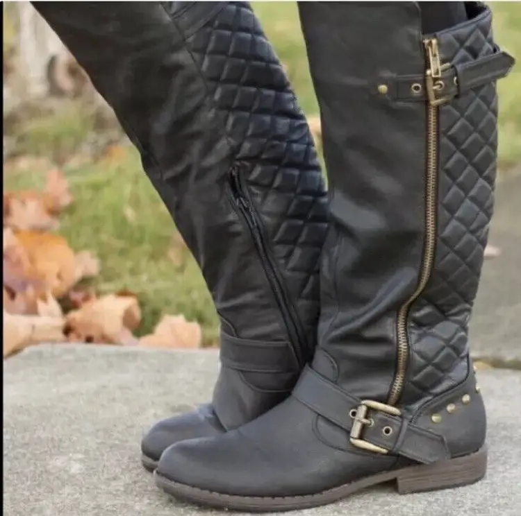 Women’s Nina Tall Boots US 5M Black Leather Studded  Equestrian Riding Boots