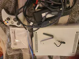 White Xbox 360 Bundle with papers