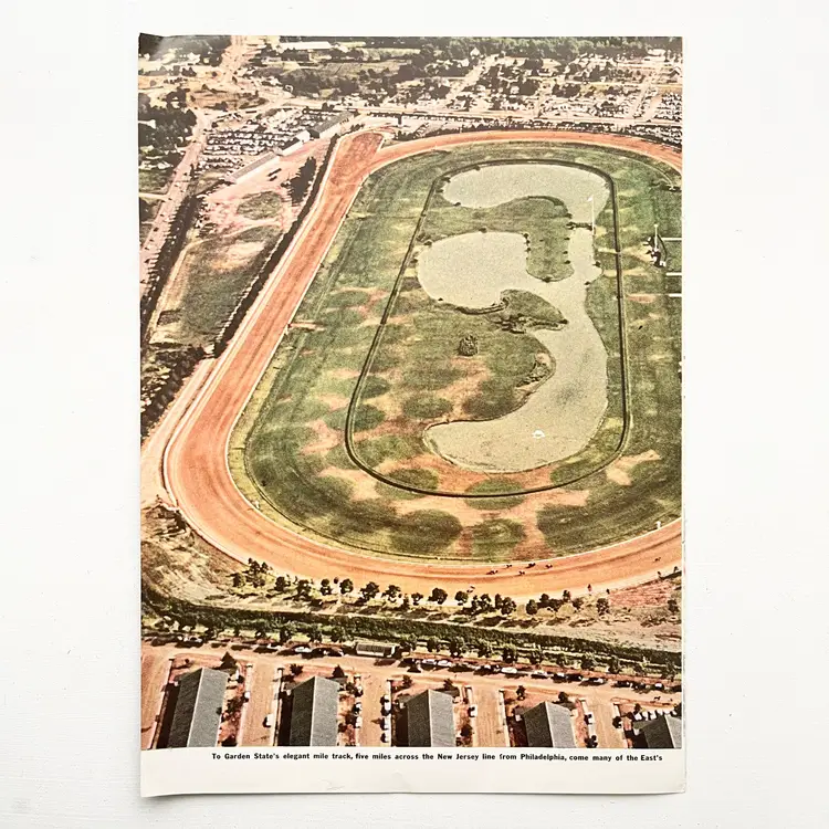 Garden State Park Race Track New Jersey Vintage 1950s Magazine Print 2 Pages