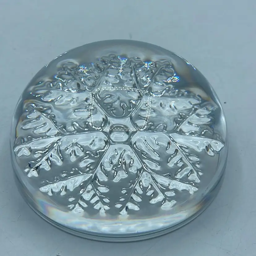 Snowflake Glass Paperweight