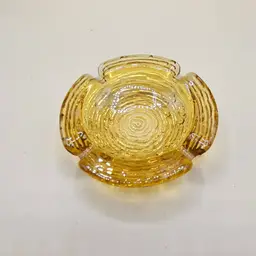 Small 4" Round Anchor Hocking Amber Soreno Ashtray