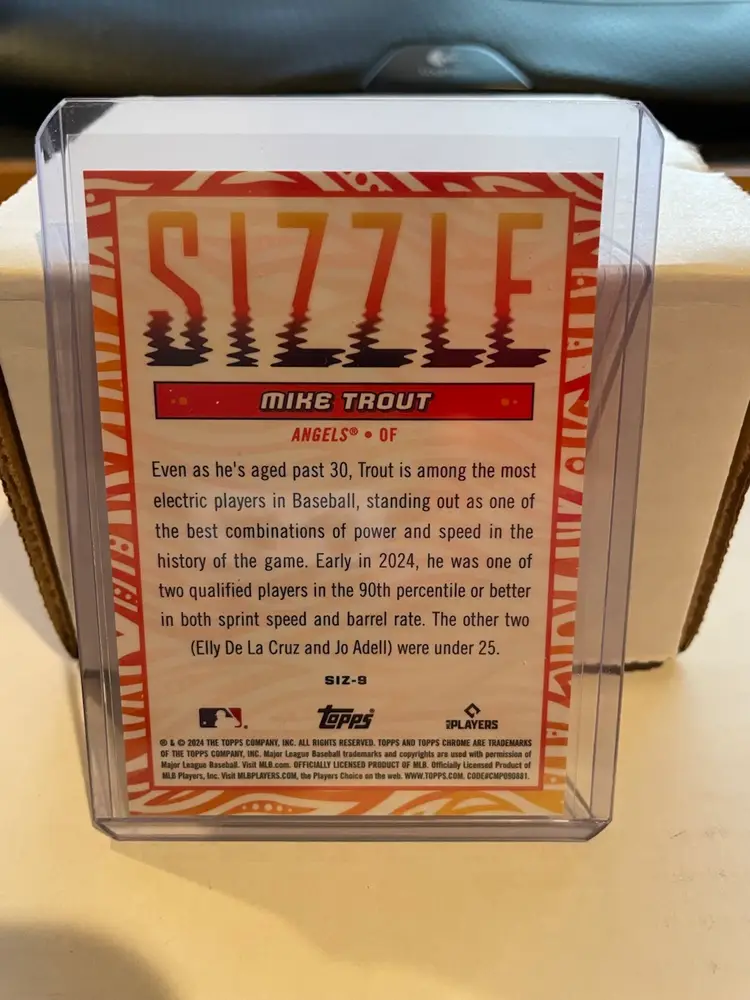 2024 Topps Chrome Update Mike Trout Sizzle SSP #SIZ-9 Case Hit Angels