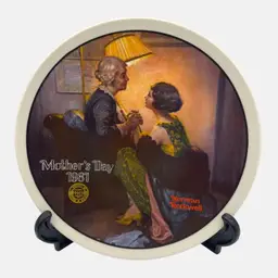 1981 Knowles Norman Rockwell Mother's Day Collectible Plate Porcelain China 8.5"