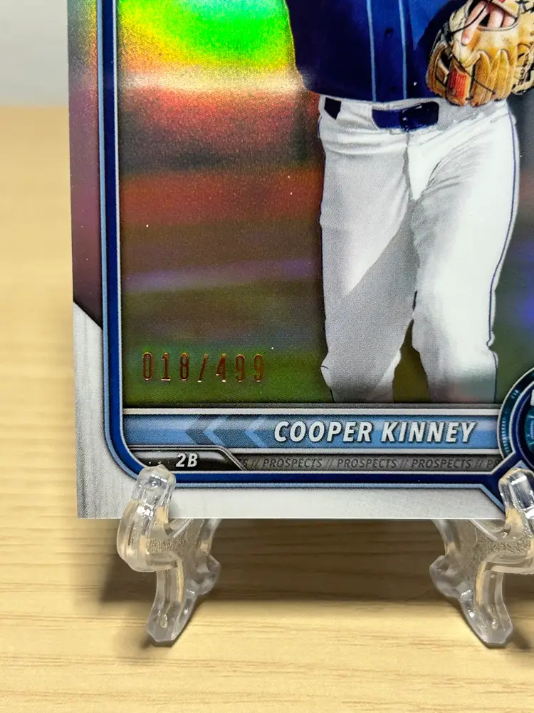 Cooper Kinney 2022 Bowman Chrome Refractor /499 Tampa Bay Rays #BCP-54
