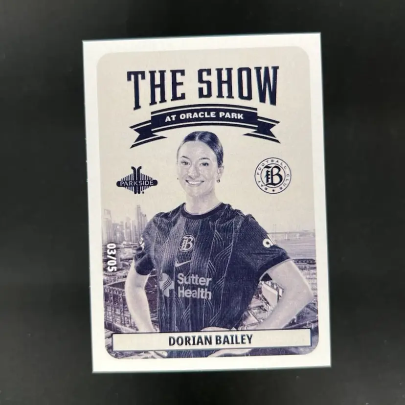Dorian Bailey 2025 Parkside NWSL Bay FC The Show at Oracle Park /5 Soccer Card