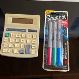 Tax Day Calculator TI-1795+ Sharpie Metallic 3 Markers