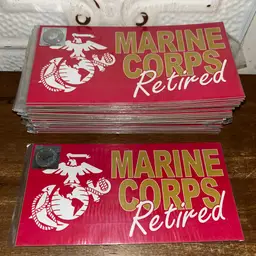 Lot Of 40 Marine Corps Retired Bumper Stickers