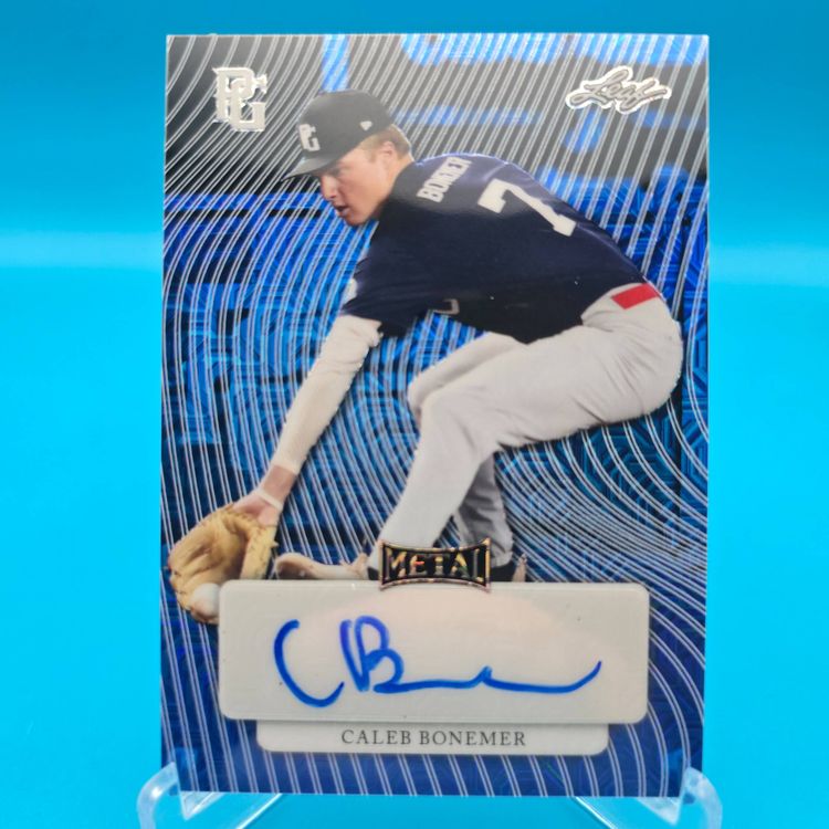 Caleb Bonemer 2023 Leaf Metal Perfect Game Blue Mojo Auto 1/1 Chicago White Sox