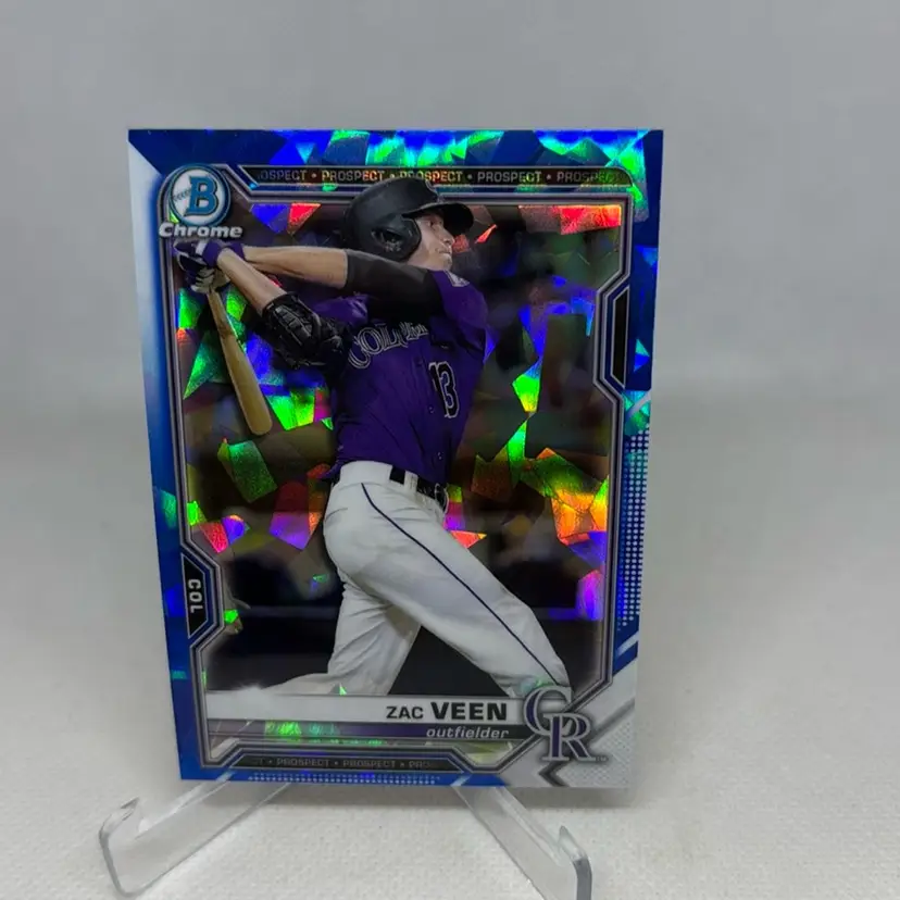 2021 Bowman Chrome Sapphire Zac Veen #BCP-3 Colorado Rockies