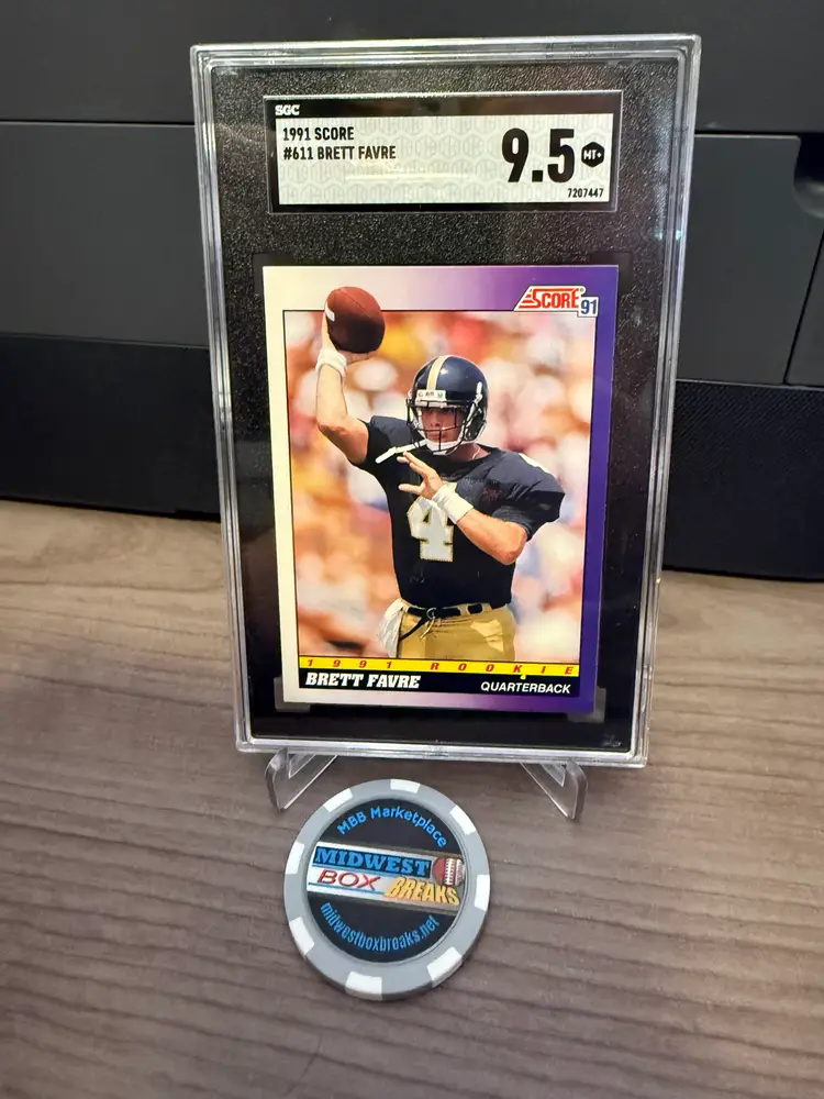 Brett Favre 1991 Score Rookie Card SGC 9.5