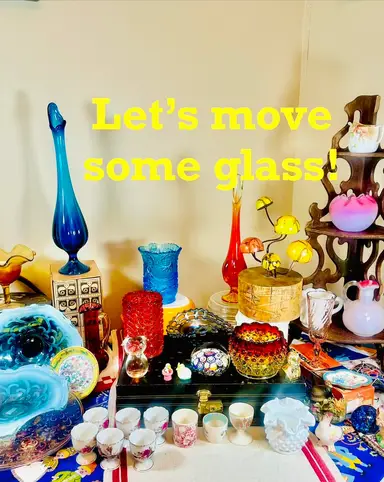 Antique Glass, Swung Vases, Egg Cups, And Cool Mushroom Sculpture 