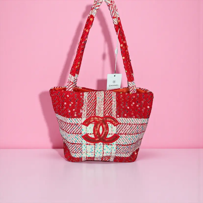 Red Sequin Chanel GWP Tote
