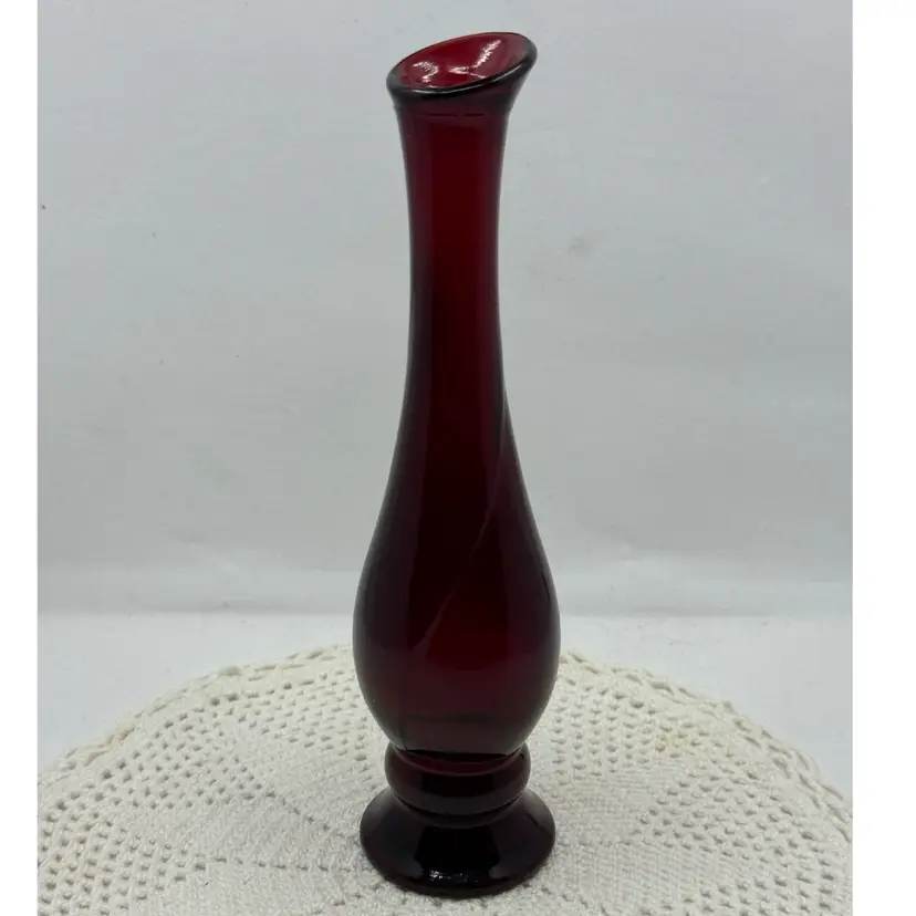 Vintage Red Avon Bud Vase