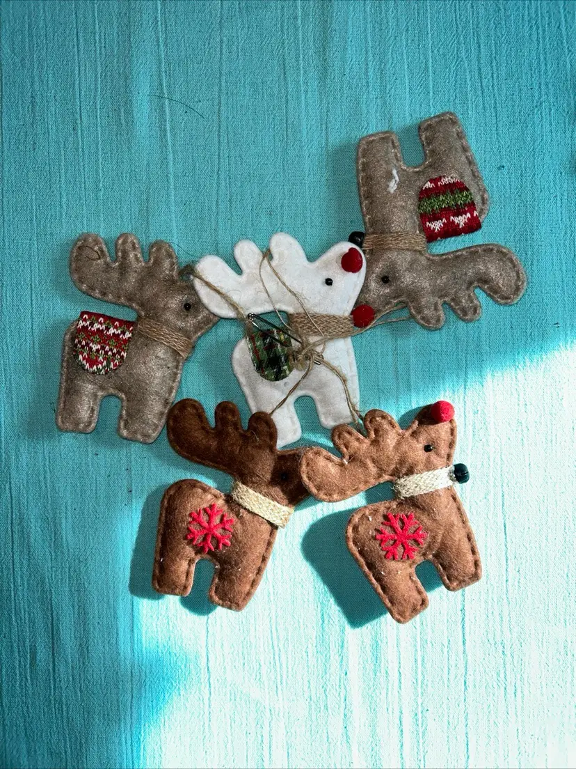 Christmas Tree Reindeer Pendant Felt Hanging Ornaments
