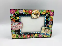 #09 Apr 25th Picture Frame Stand Up Mary Engelbreit Flowers And Ladies